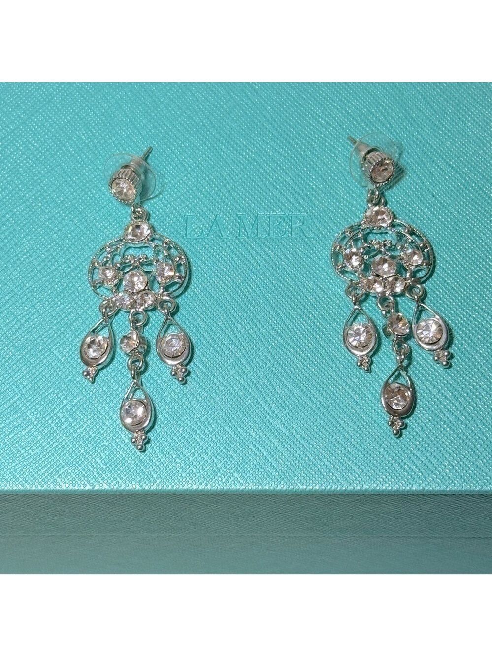 Vintage rhinestone earrings.